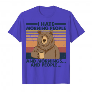 Camping I Hate Morning People Men's T-Shirt Iris