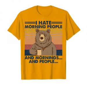 Camping I Hate Morning People Men's T-Shirt Orange