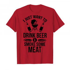 Drink Beer And Smoke Some Meat Men's T-Shirt Cardinal