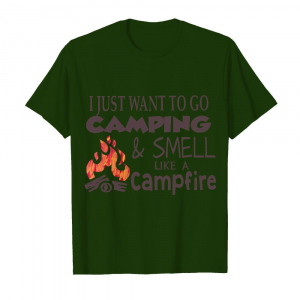 I Just Want To Go Camping Smell Like A Campfire Men's T-Shirt Deep Forest