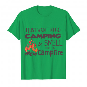 I Just Want To Go Camping Smell Like A Campfire Men's T-Shirt Kelly Green