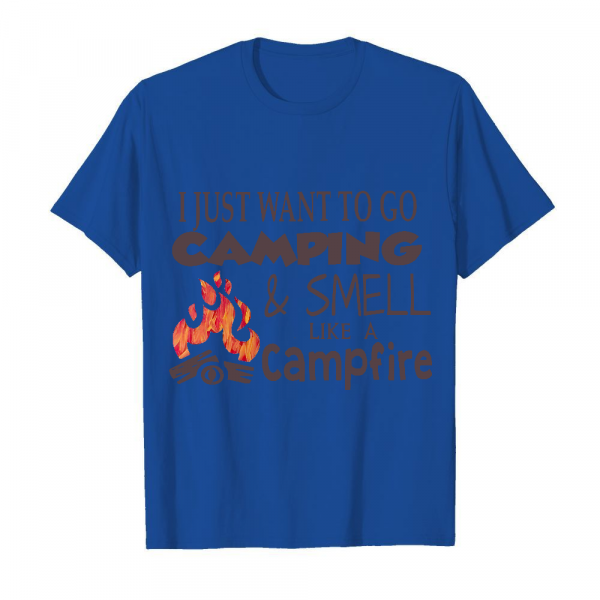 I Just Want To Go Camping Smell Like A Campfire Men's T-Shirt Royal Blue