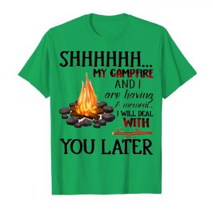 Shhhhhh My Campfire And I Are Having A Moment Men's T-Shirt Kelly Green