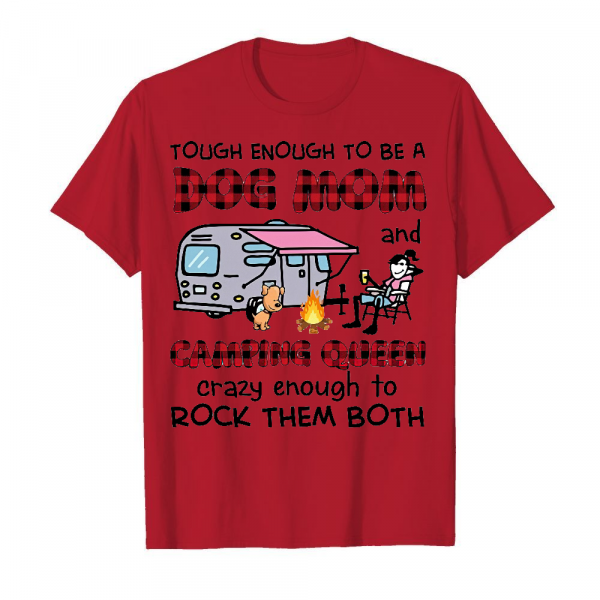 Tough Enough To Be A Dog Mom Men's T-Shirt Cardinal