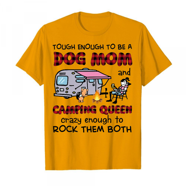 Tough Enough To Be A Dog Mom Men's T-Shirt Orange